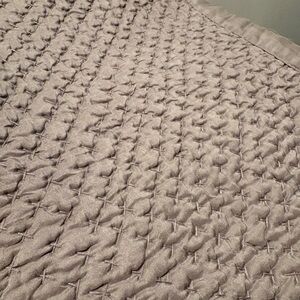 Restoration Hardware Elegant Gray Quilt